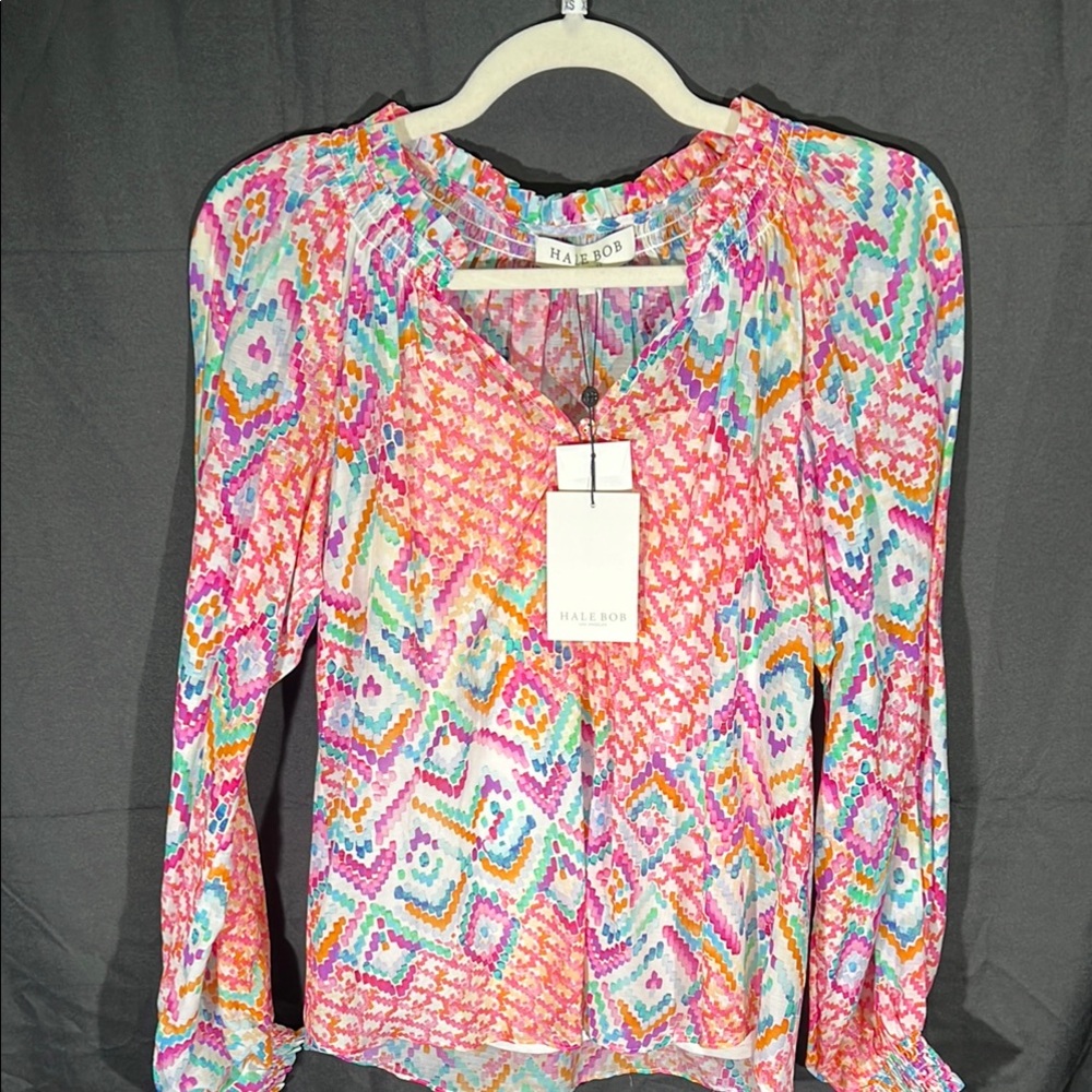 Hale Bob Multicolor Patterned Blouse